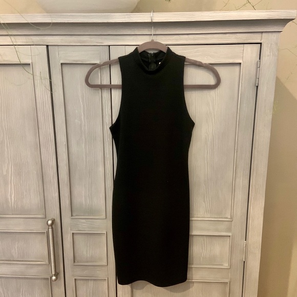 Urban Outfitters High Neck Black Mini Dress - Picture 2 of 4
